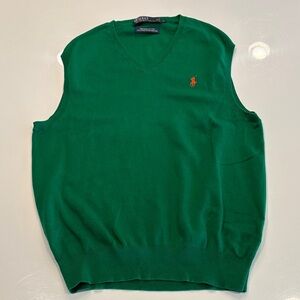Polo Ralph Lauren V-Neck Green Sweater Vest